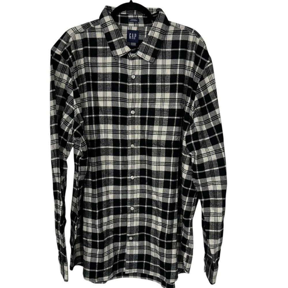 Gap Men’s 100% Cotton Flannel Button Up Long Sleeve Shirt Size XXL NWT